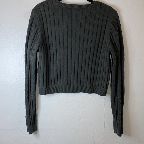 Cardigan Crop Cable Knit Sweater By Wild Fable Size: Large - Picture 5 of 6